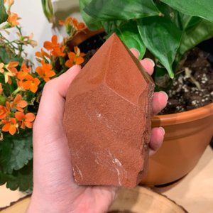 Red Jasper Polished Point, Crystal Grid Points, Boho Decor, Healing Stone, Align